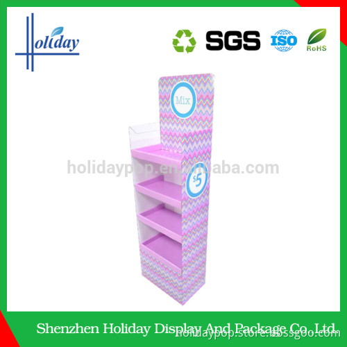 DIY skin care floor cardboard display stand
